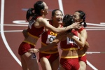 Ultra-clear photos of the women’s track and field 4×100m relay final scene