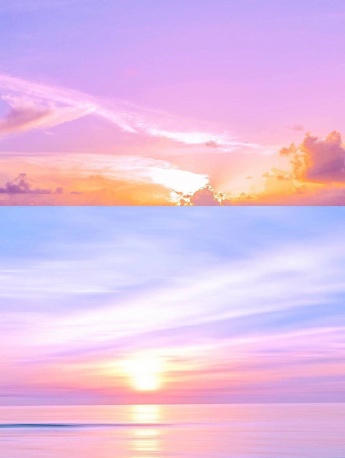 粉紫色的天空雲朵手機壁紙