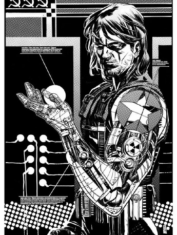 Winter Soldier Bucky black and white version pictures exposed