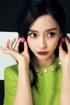 Angelababy red show magazine photo pictures