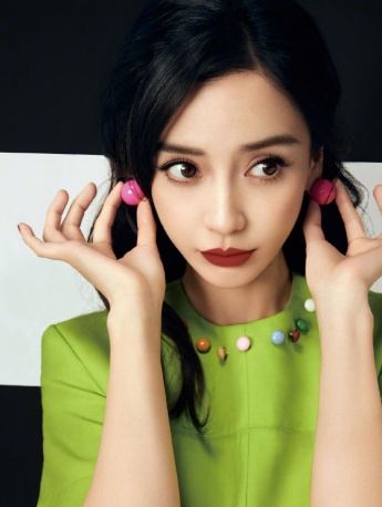 Angelababy red show magazine photo pictures