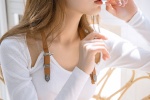 First love girl's cool summer photo with long legs in suspenders