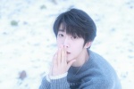 Liu Yu's handsome photo in gray sweater in warm winter weather