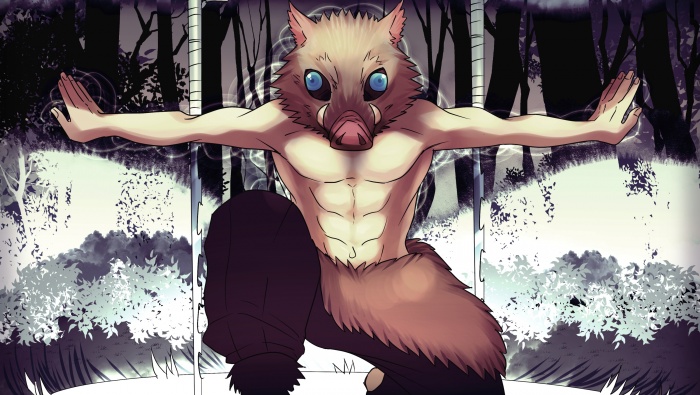 Demon Slayer: Kimetsu no Yaiba Inosuke Inosuke character computer wallpaper