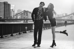 Lin Chiling's sweet second anniversary black and white photo shoot in deep V short skirt