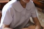 Cool short-haired beauty student uniform sexy photo