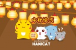 哈咪猫中秋节插画卡通壁纸图片
