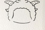 Simple drawing pictures of lazy sheep