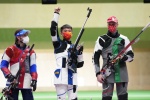Zhang Changhong shoots men's 50m rifle three-position gold medal