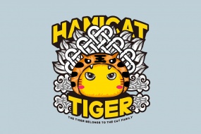 Hami Cat Year of the Tiger National Style Design Picture Wallpaper