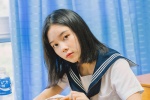 High school beauty graduation season beautiful uniform photo