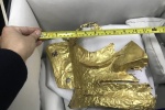 三星堆遗址绝美黄金面具展示