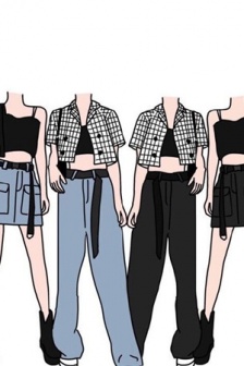 Cutout material for sharing photos of girlfriends