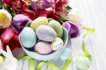 Easter eggs material HD desktop wallpaper