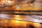 Beautiful beach sunset scenery pictures desktop wallpaper