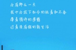 会有那么一天，我也会放下如今的执着和不舍，带着稍许的遗憾，过着没有你的新生活