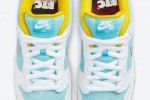 Partial details of Nike SBDunk bathhouse color matching