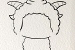 Simple drawing pictures of lazy sheep