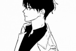 Cool black and white anime boy avatar