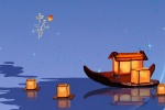 Chinese traditional festival Ghost Festival material wallpaper