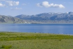 Xinjiang Sailimu Lake scenery desktop wallpaper