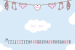 February 2022 cute cartoon desktop calendar wallpaper