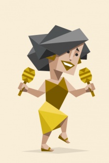 Performer personality cartoon image