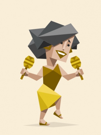 Performer personality cartoon image