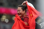 Wang Zheng women's hammer throw silver medal