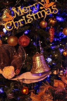 聖誕鈴鐺裝飾背景圖片手機壁紙