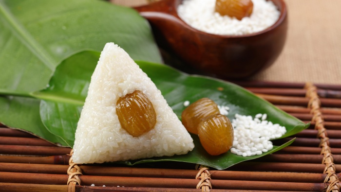 Dragon Boat Festival red bean and candied dates rice dumplings desktop wallpaper