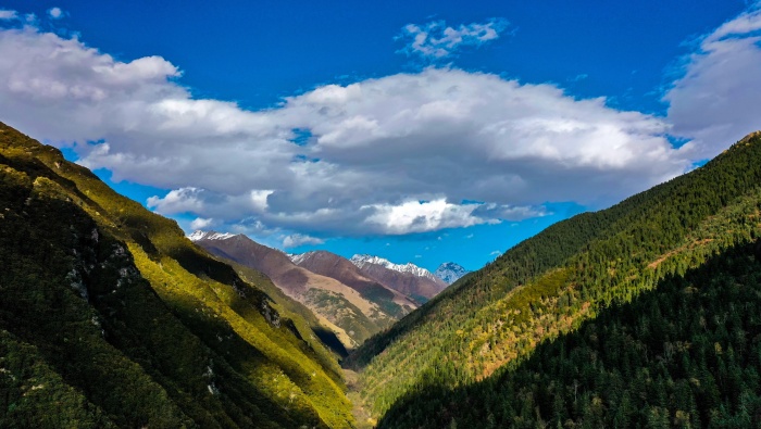 兩河口虹橋溝美麗景色桌麵壁紙