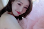 姜貞羽霧粉棉花糖紗裙性感寫真