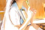 Sweet girl in uniform, seductive and sexy private room photo