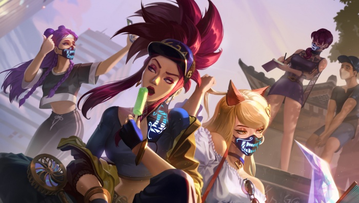 lol mobile game KDA girl group ultra clear computer wallpaper