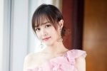 唐嫣粉色斜肩禮服性感圖片桌麵壁紙
