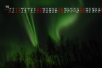July 2021 Green Aurora Desktop Calendar Wallpaper