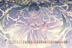 August 2021 Hatsune Miku Desktop Calendar Wallpaper
