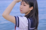 Photos of beauties in JK uniforms at the seaside