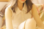 Sexy photo of a good-looking beauty with fair skin and long legs