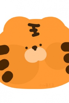 Super cute little tiger cartoon avatar