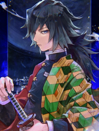 鬼灭之刃插画风手机壁纸