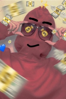 满眼都是钱的微信可爱头像图片