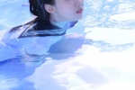 夏日泳池美女清新性感藍主題寫真