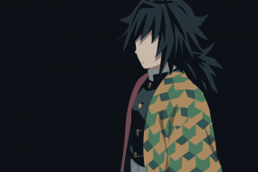 鬼滅之刃富岡義勇角色電腦壁紙