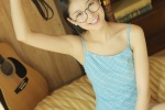 Tempting beauty bold suspender shorts enchanting photo