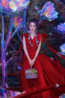 迪麗熱巴氛圍感精靈風手機壁紙