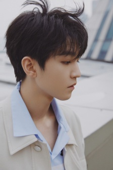 Wang Junkai's handsome pictures and photos in white work clothes