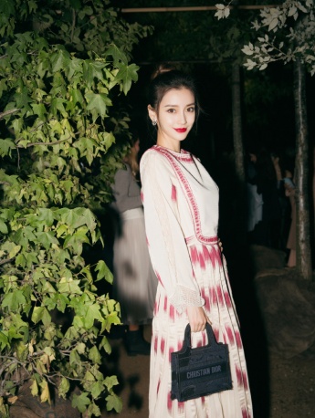 Angelababy printed long skirt sexy event photos pictures