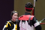 High-definition pictures of Yang Yang’s winning combination in the 10-meter air rifle Eastern Olympics competition
